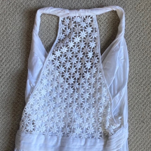 White Cotton Guess Flowy Dress - Picture 3 of 5